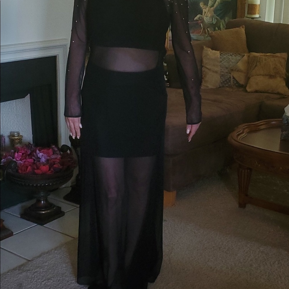 Black formal full length dress